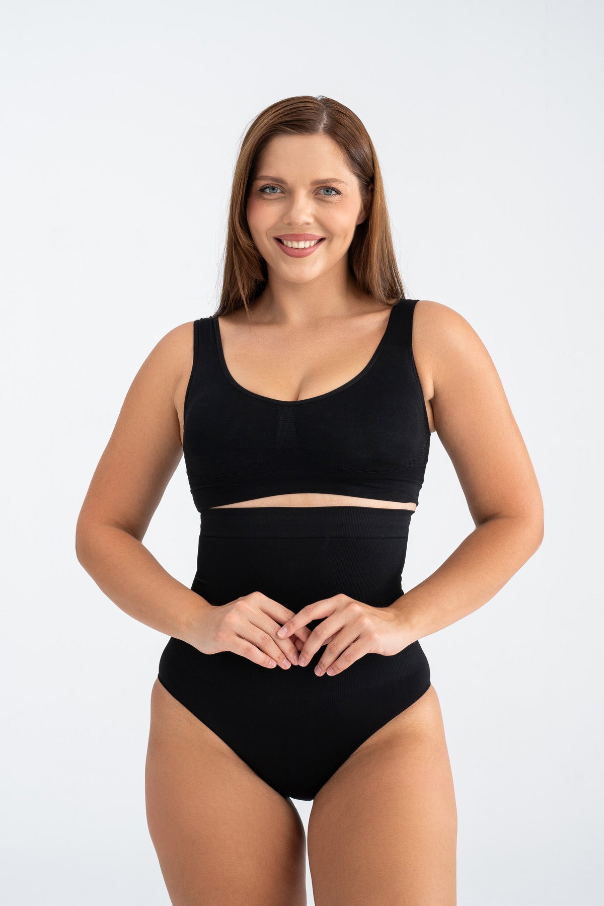 Toparlayıcı Premium Siyah Slip Korse