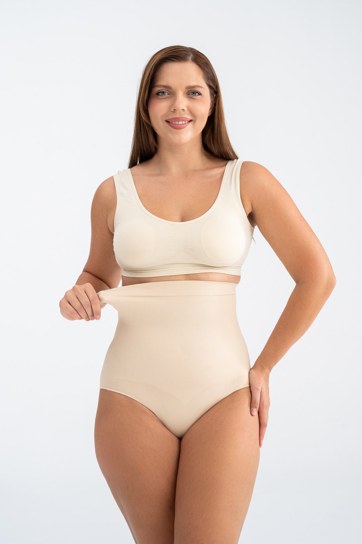 Toparlayıcı Premium Bej Slip Korse