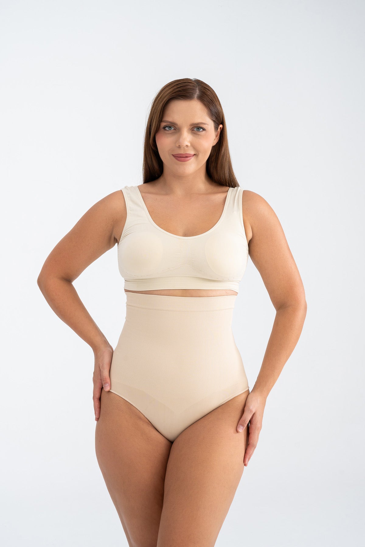 Toparlayıcı Premium Bej Slip Korse