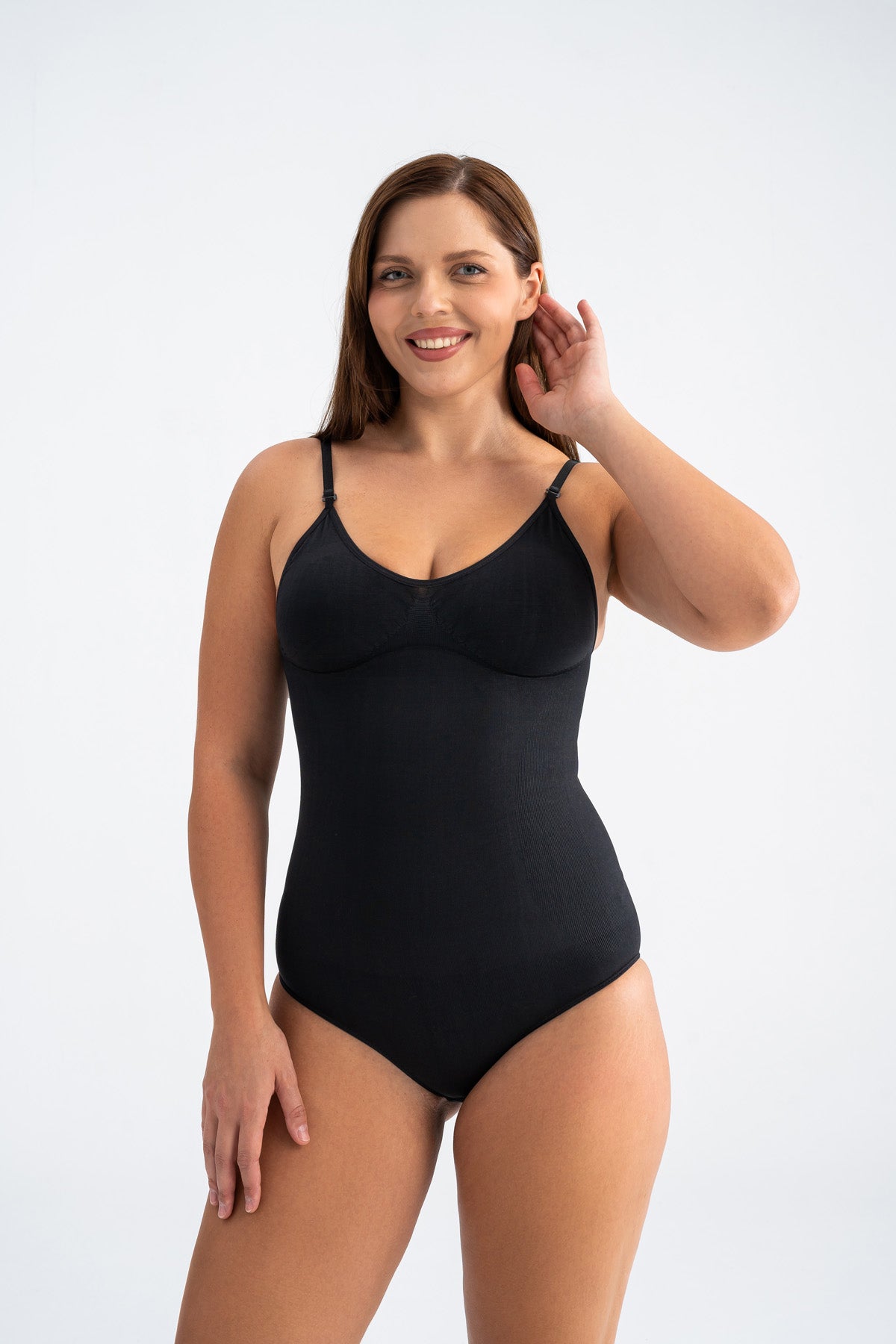 Premium Siyah Ayarlanabilir Askılı Toparlayıcı Ultra Sıkılaştırıcı Zıbın korse