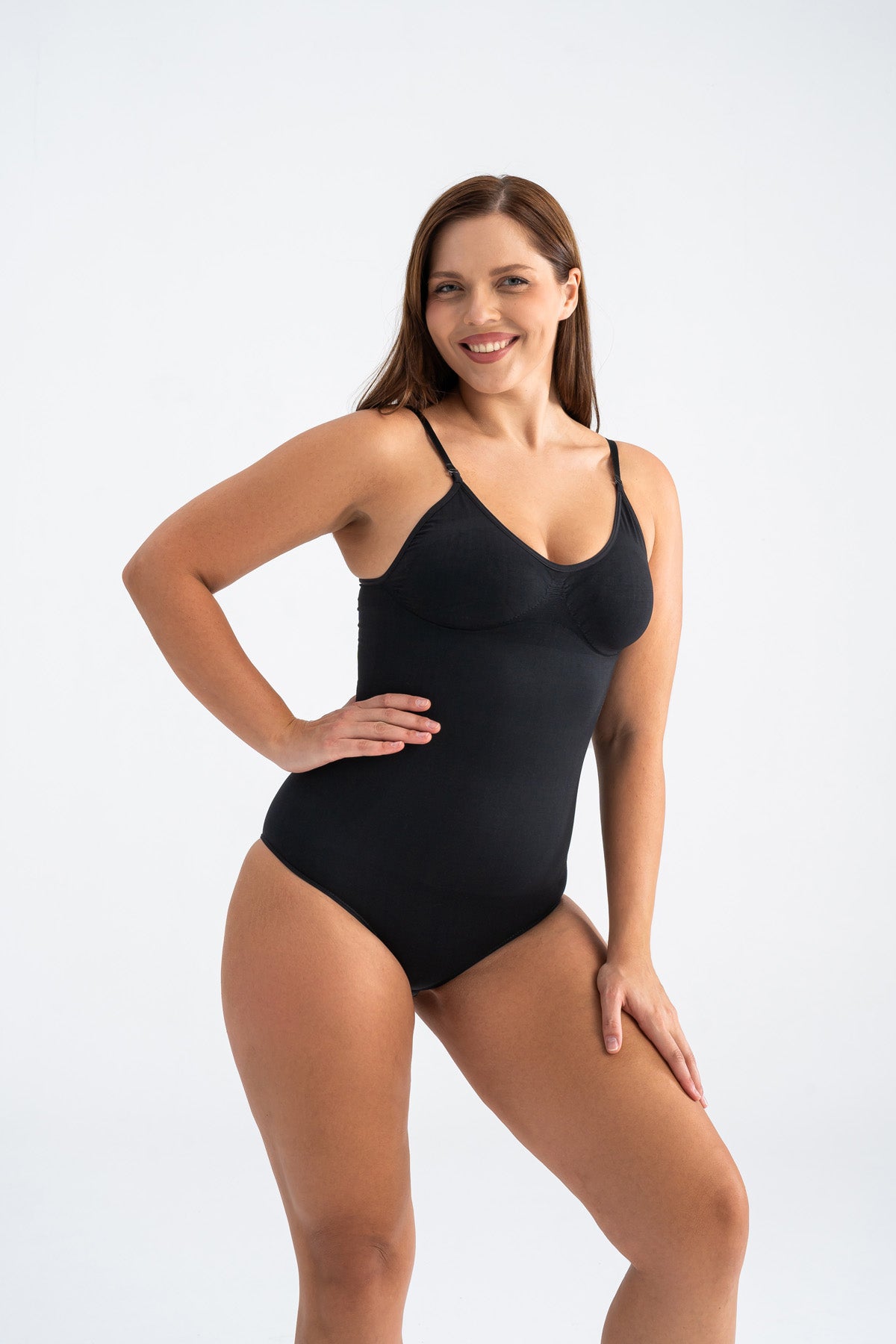 Premium Siyah Ayarlanabilir Askılı Toparlayıcı Ultra Sıkılaştırıcı Zıbın korse