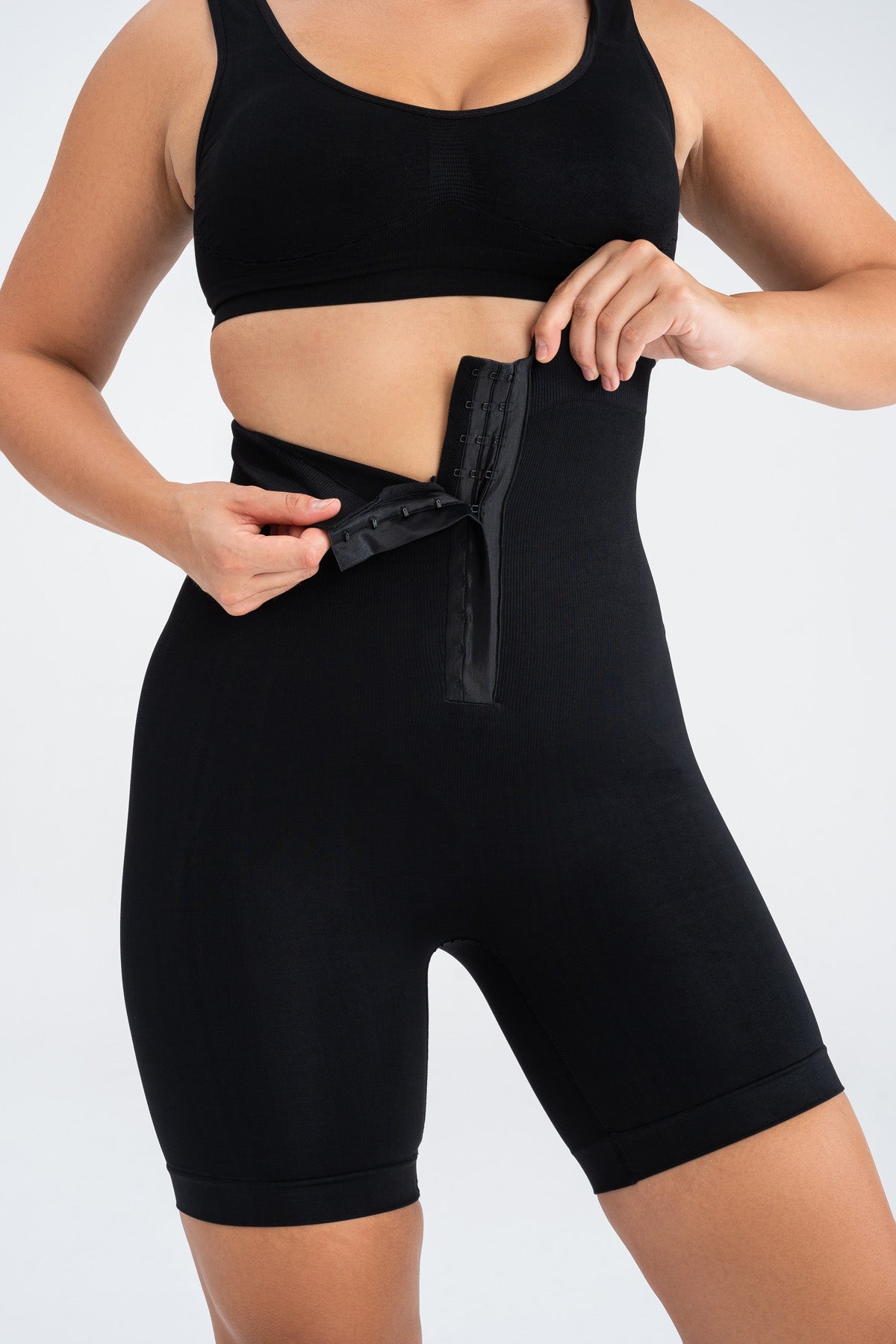 Premium Topralayıcı İnceltici Agraflı Korse Siyahy