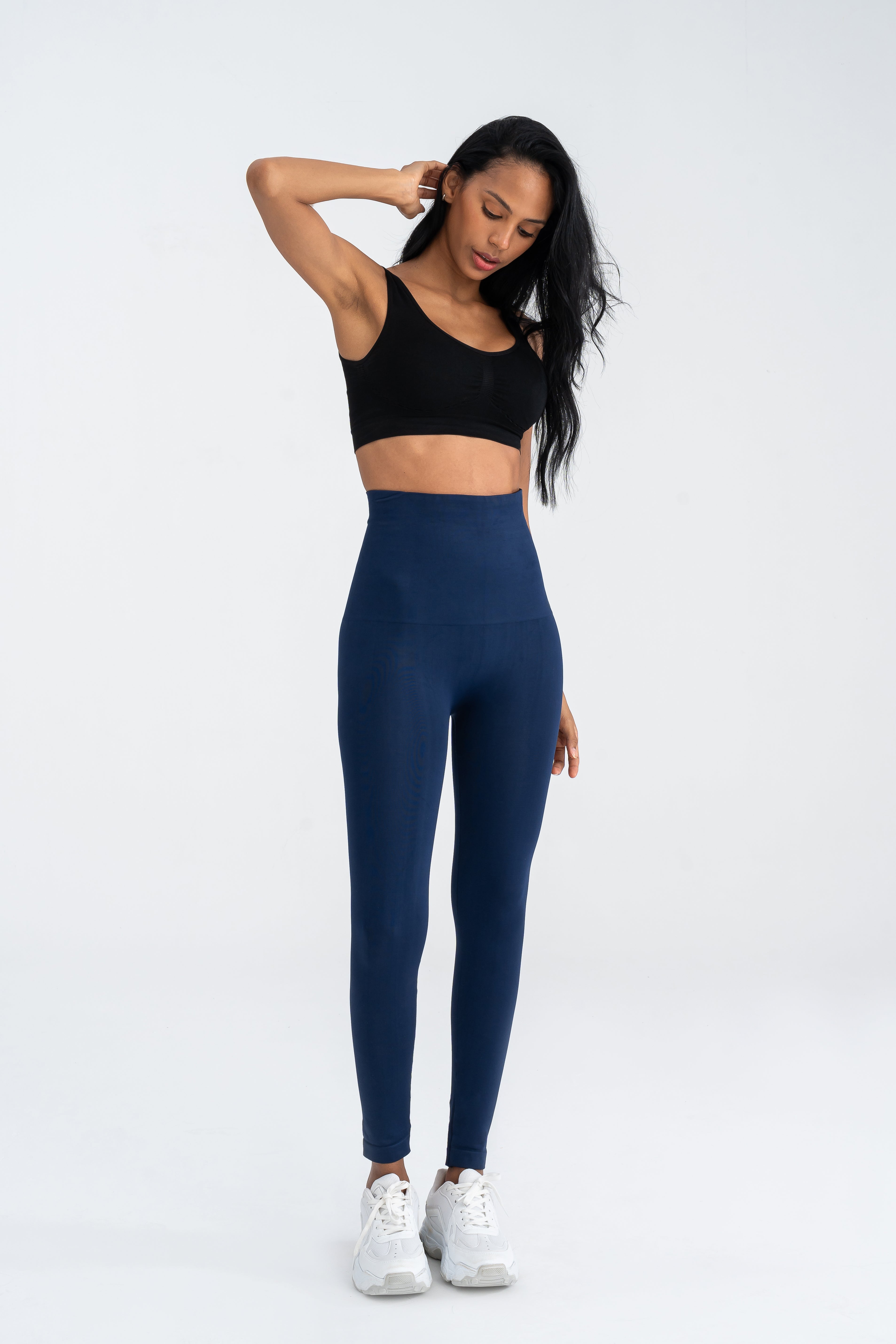 Yüksek Bel 2 beden İncelten Korse Tayt LACİVERT