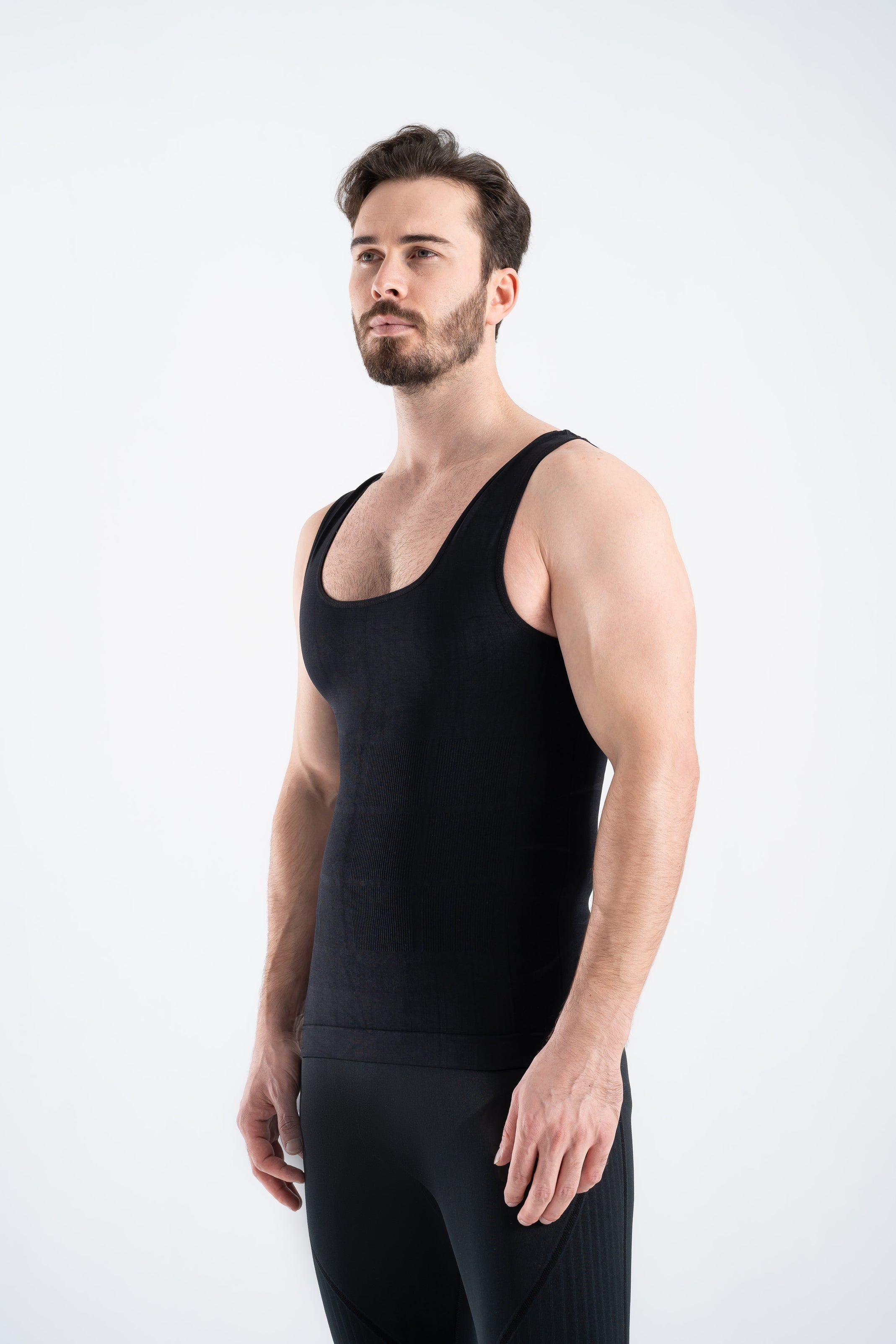 Erkek Korse Atlet Ultra Toparlayıcı Siyah